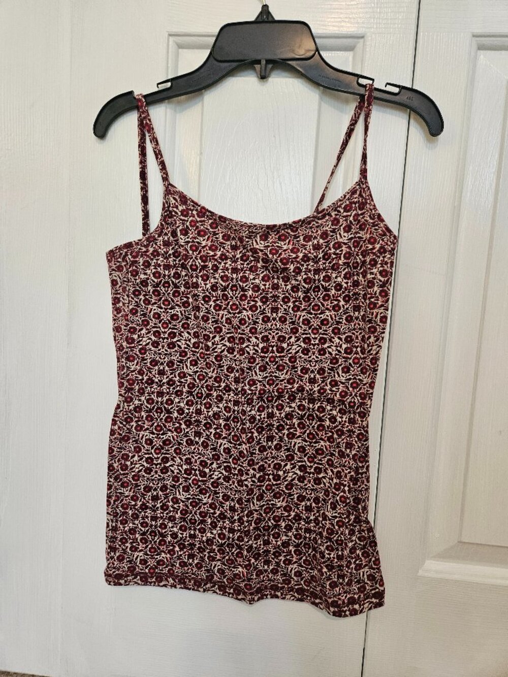 Aeropostale Favorite Cami Size M Burgundy Floral Print Spaghetti Strap